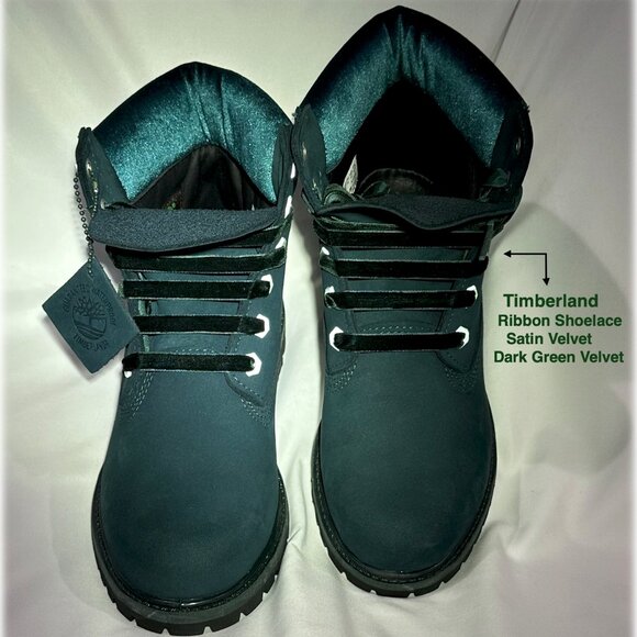 Women's Timberland Premium 6-inch Waterproof Boots | Size 8 | Dark Green Velvet - Picture 2 of 10